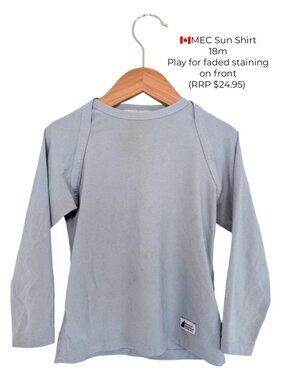 MEC Toddler Sun Shirt | 18m | Dusty Blue Summer Long Sleeve Shirt‎ 18m